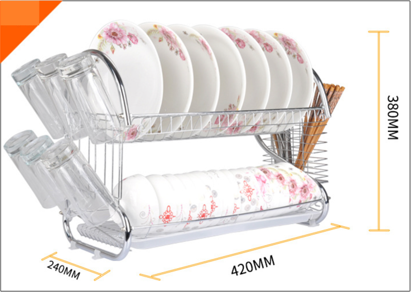 Égouttoir de cuisine en acier inoxydable