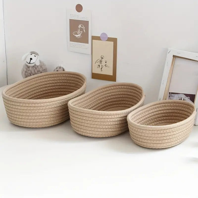 Panier de rangement tressé