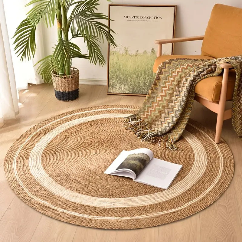 Tapis tissé nordique naturel
