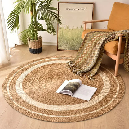 Tapis tissé nordique naturel