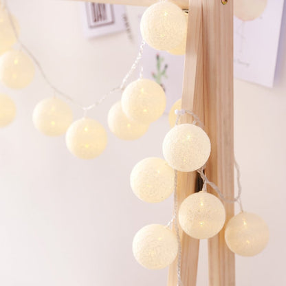 Lanternes étoilées en fil de coton à LED