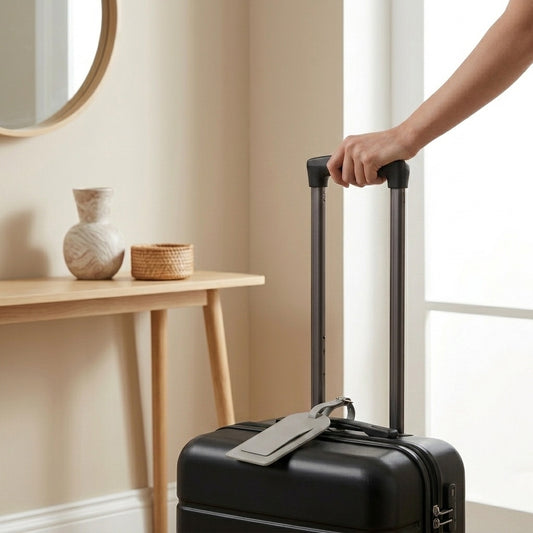Étiquette de bagage en cuir