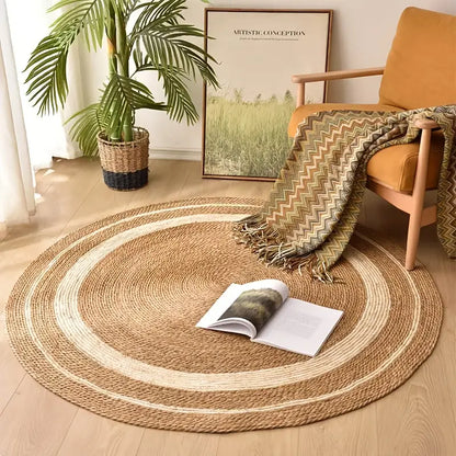 Tapis tissé nordique naturel