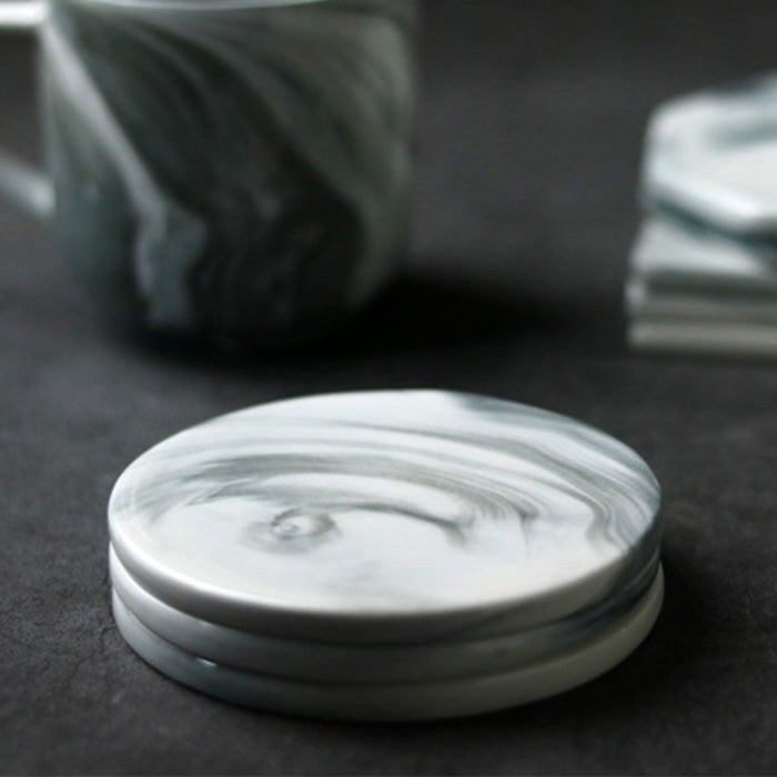 Sous-verres en céramique motif marbre