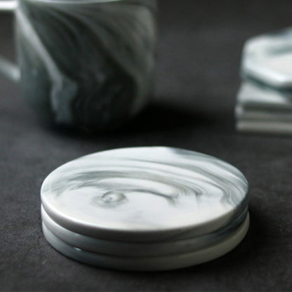 Sous-verres en céramique motif marbre