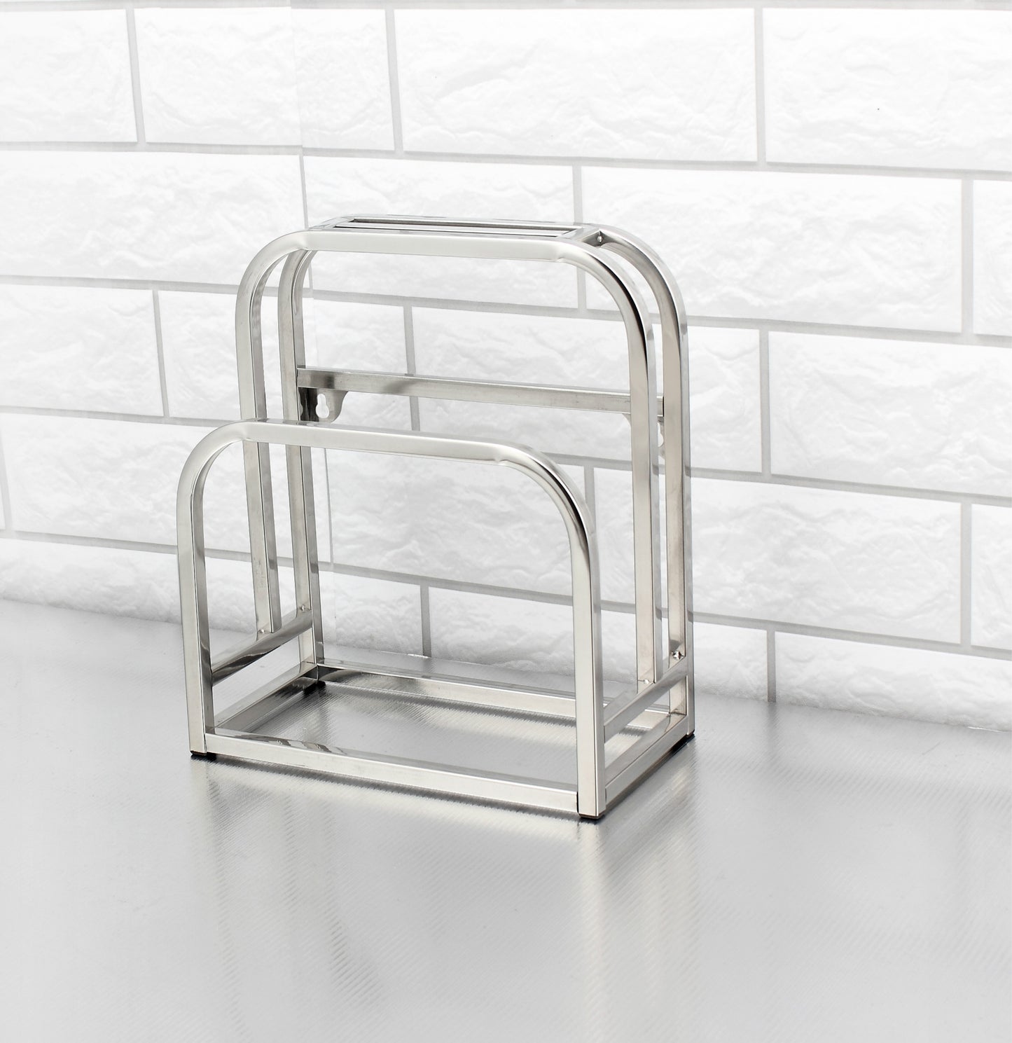 Organisateur de cuisine en inox pour ustensiles et couteaux