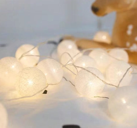 Lanternes étoilées en fil de coton à LED