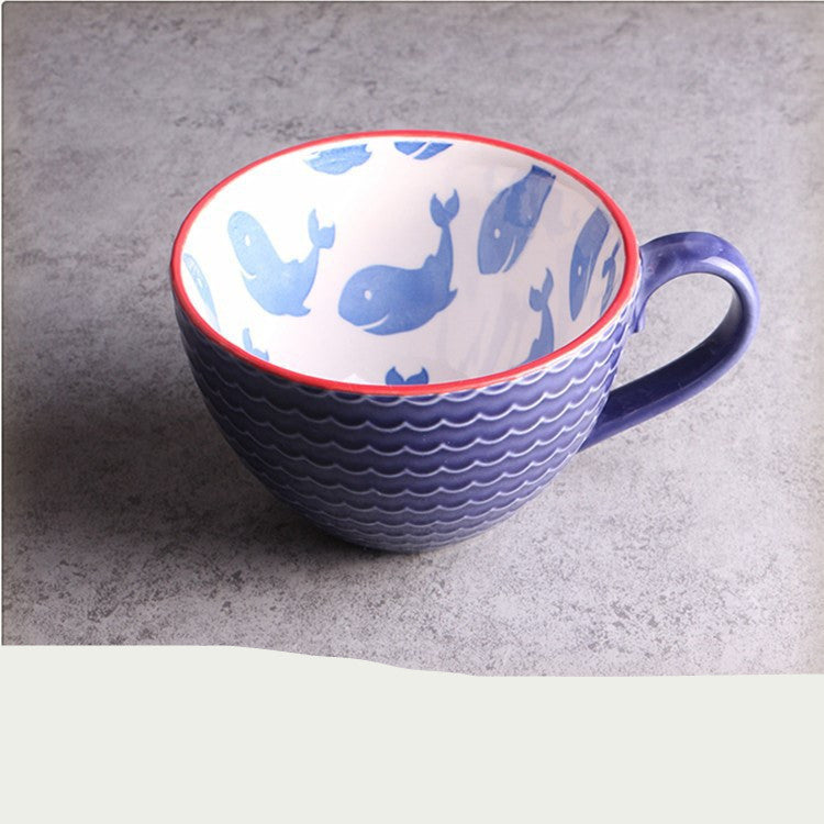 Mug en céramique peinte à la main