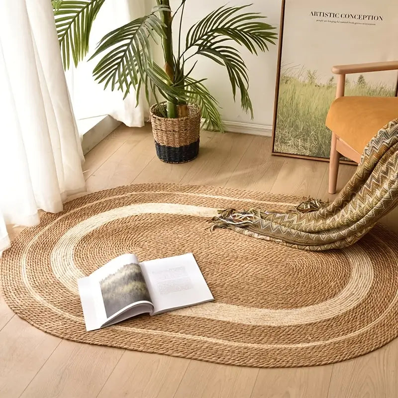 Tapis tissé nordique naturel