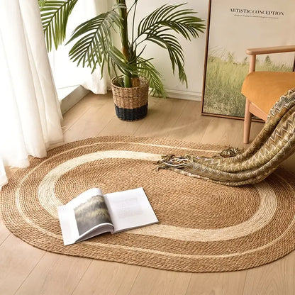 Tapis tissé nordique naturel