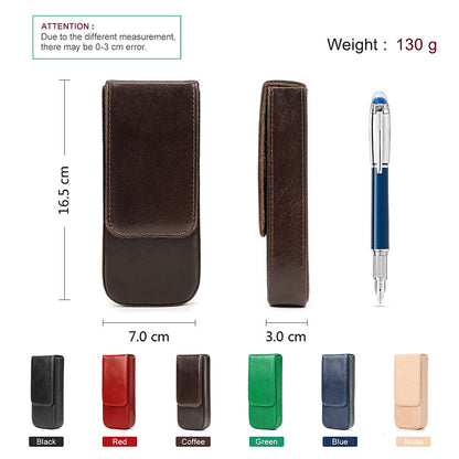 Étui à stylos en cuir