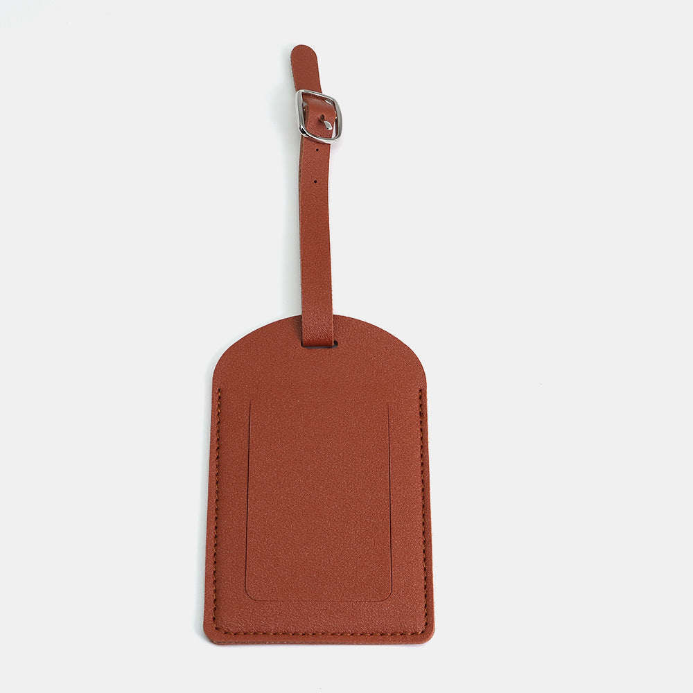Étiquette de bagage en cuir