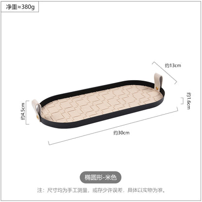 Plateau vide-poche tressé beige