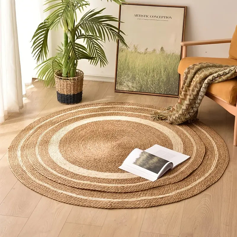 Tapis tissé nordique naturel