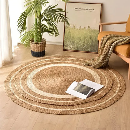Tapis tissé nordique naturel