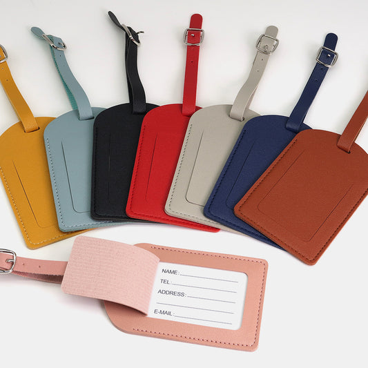 Étiquette de bagage en cuir