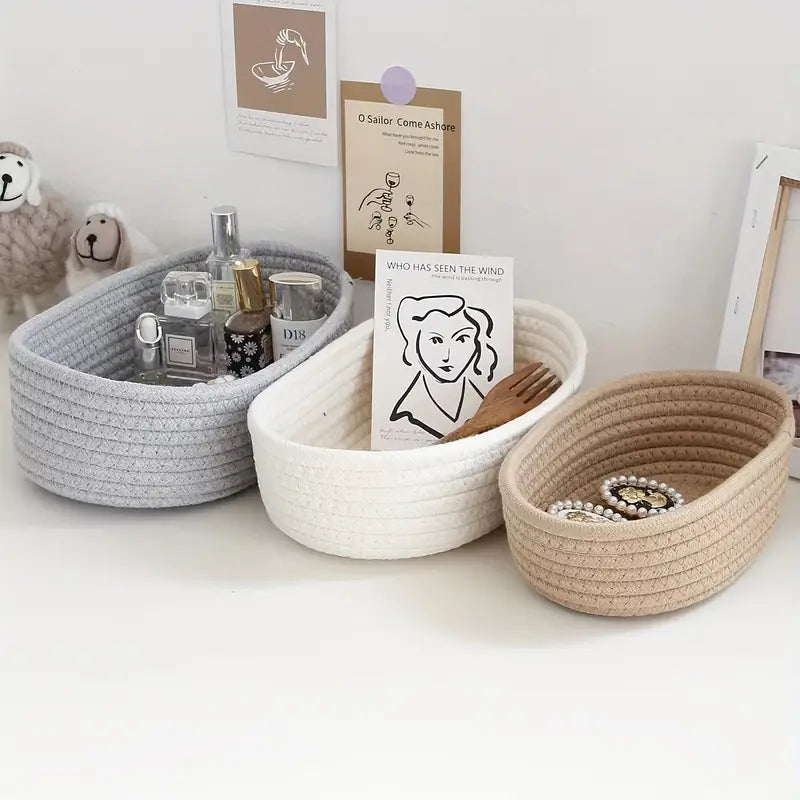 Panier de rangement tressé
