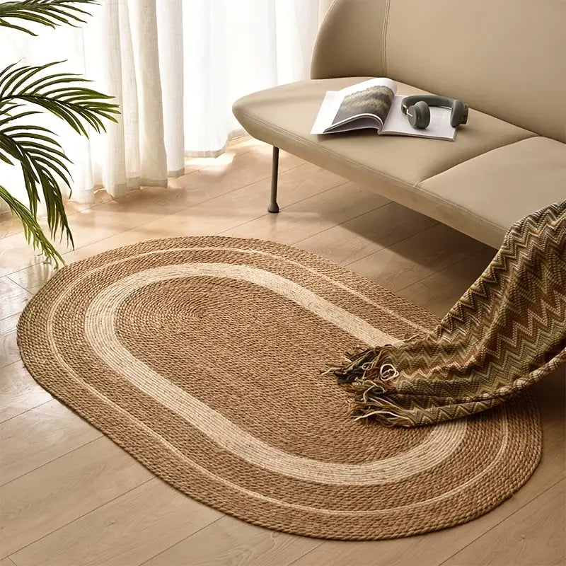 Tapis tissé nordique naturel